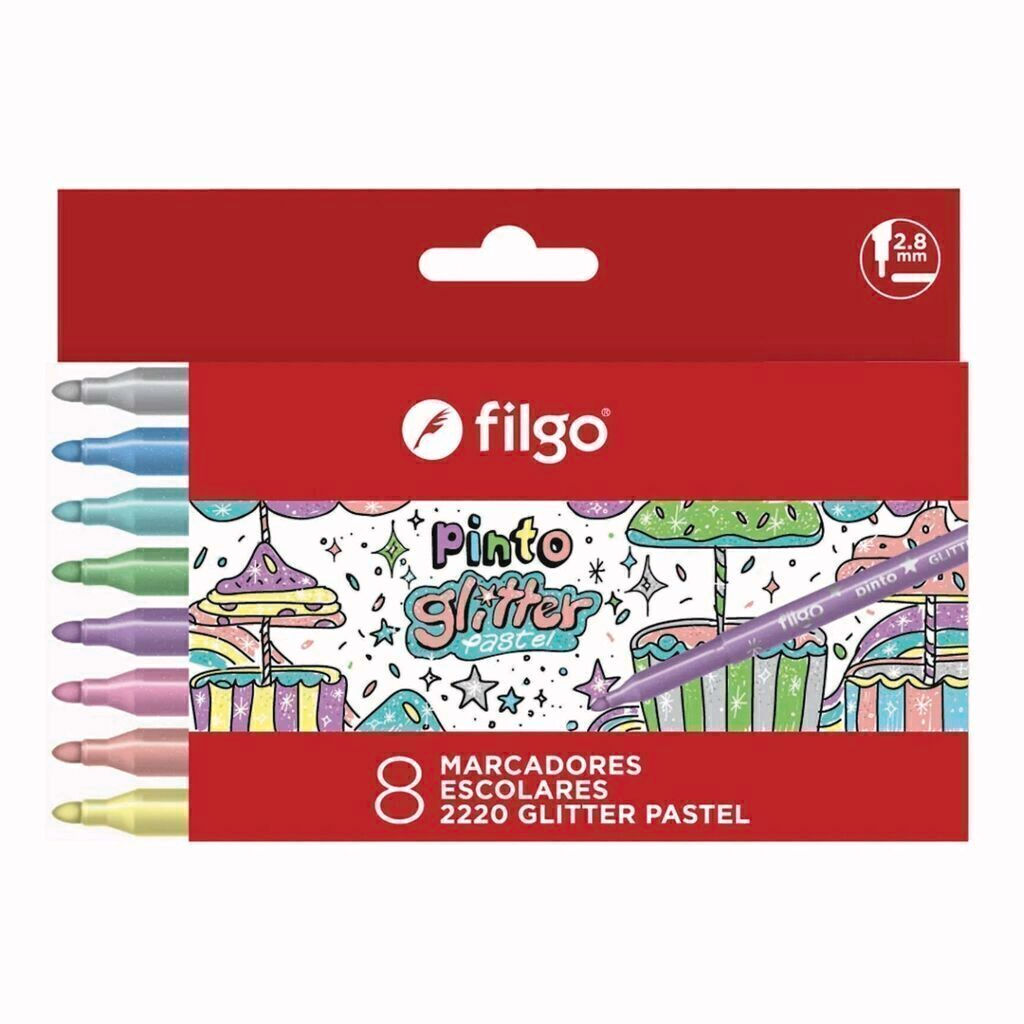 MARCADORES FILGO PINTO X  8 GLITTER